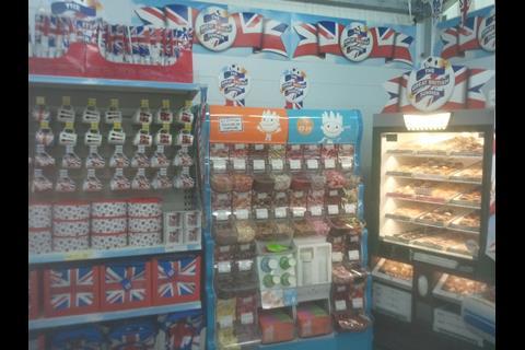 The temporary shop carries no Olympic branding in line with strict sponsorship guidelines